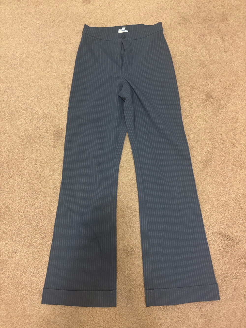 Ricki's Dark Navy Pinstripe Trousers size 2